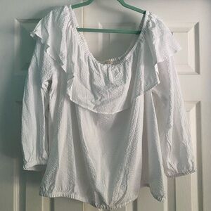 Michael Kors White Off the Shoulder Top